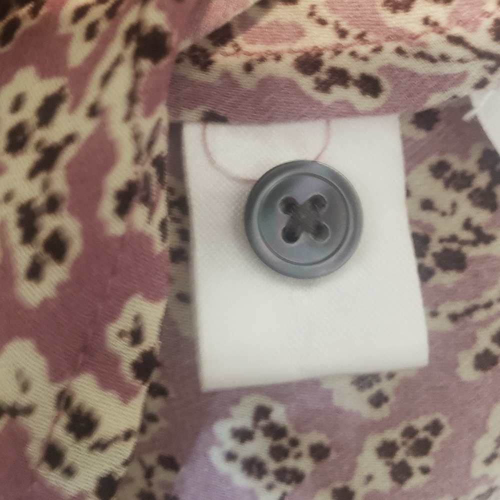 Lands End' Button Up T Mini Dress Floral 3/4 Sleeve L Size 3X 24W-26W - Picture 8 of 14